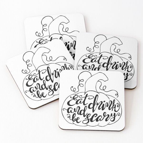Item preview, Eat drink and be scary typography text art by Word Fandom - wordfandom designed and sold by Kerry Pritchard.