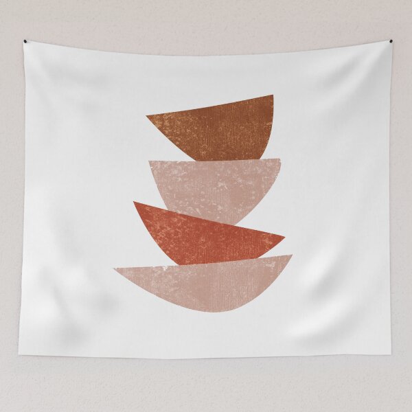 Item preview, Abstract Bowls 3 - Terracotta Abstract - Modern, Minimal, Contemporary Print - Brown, Beige designed and sold by Studio Grafiikka.