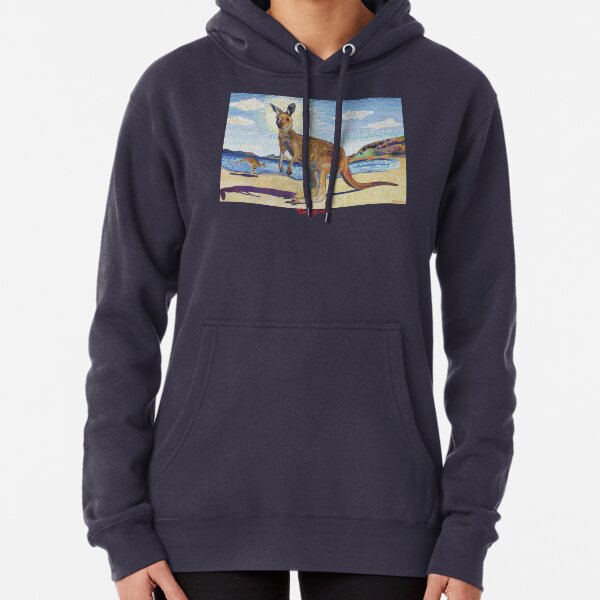 Kangaroos on beach Pullover Hoodie