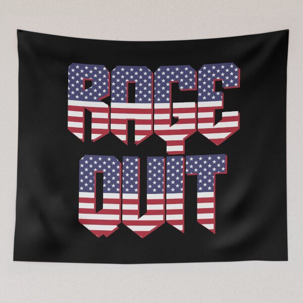 Item preview, AMERICAN RAGE QUIT designed and sold by Madjack Tees Kiwi SuperStore.
