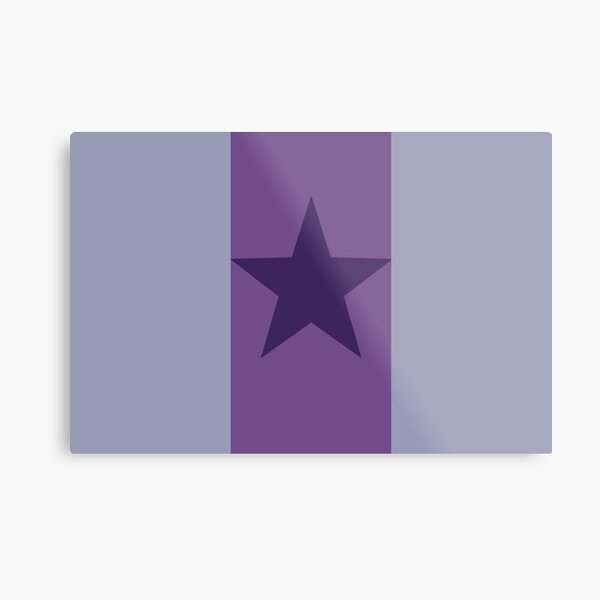 Star Flag In Purple Metal Print
