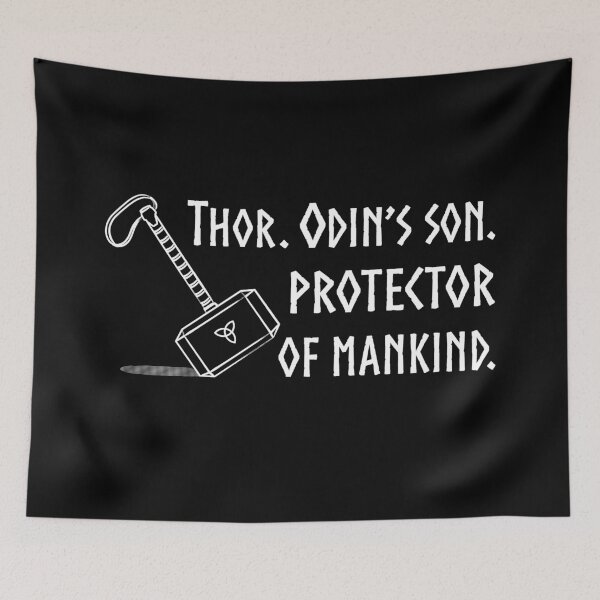 Item preview, Thor. Odin's Son. Protector of Mankind. (White) designed and sold by TFeldDesign.