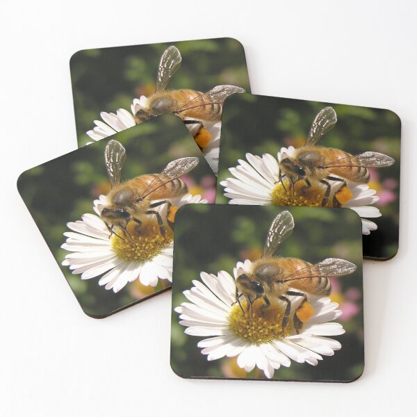 Item preview, Worker bee on a flower. Collecting pollen. Bee set #3 designed and sold by RankAmateur.