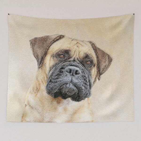 Item preview, Bullmastiff Painting - Cute Original Dog Art designed and sold by alpendesigns.