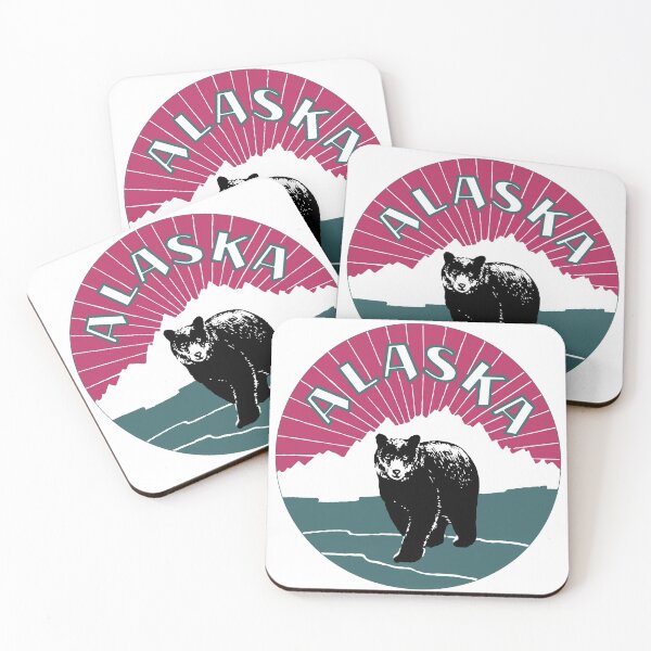 Item preview, Retro Alaska travel ad, bear designed and sold by aapshop.