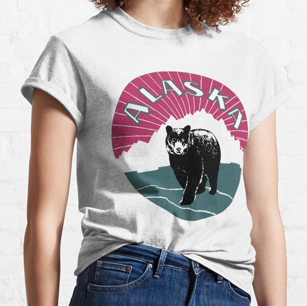 Retro Alaska travel ad, bear Classic T-Shirt