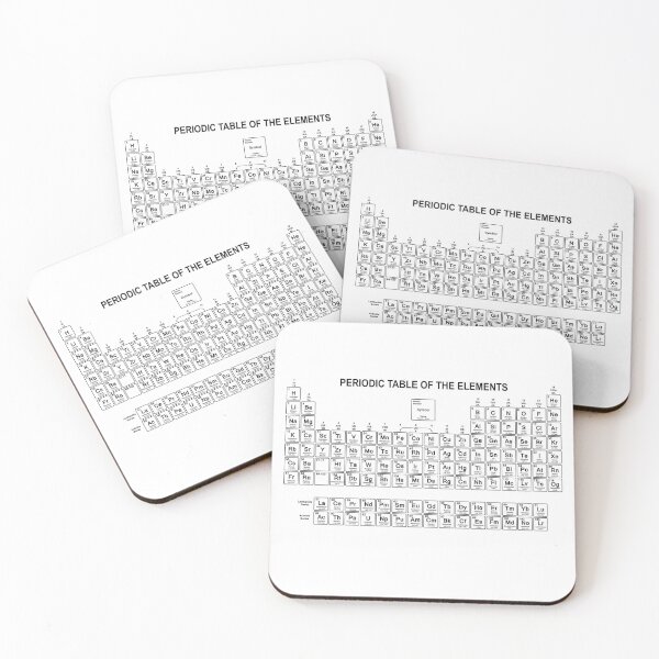 Periodic Table of Elements Coasters (Set of 4)