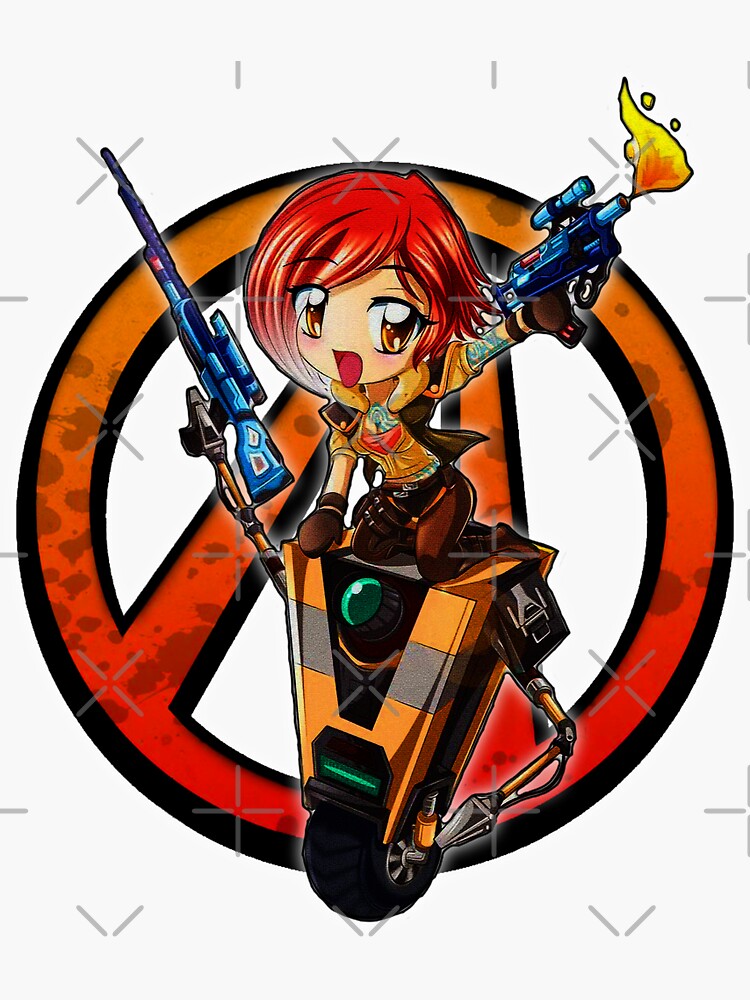 Borderlands Its All About The Fun Cute Siren Riding Claptrap Sticker