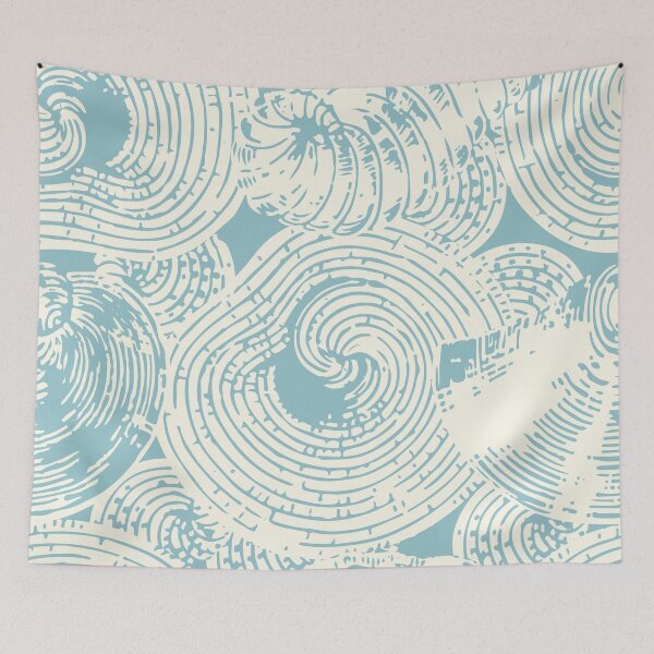 Item preview, Shells and Swirls, Cream and Sea Green designed and sold by KShedenhelm.