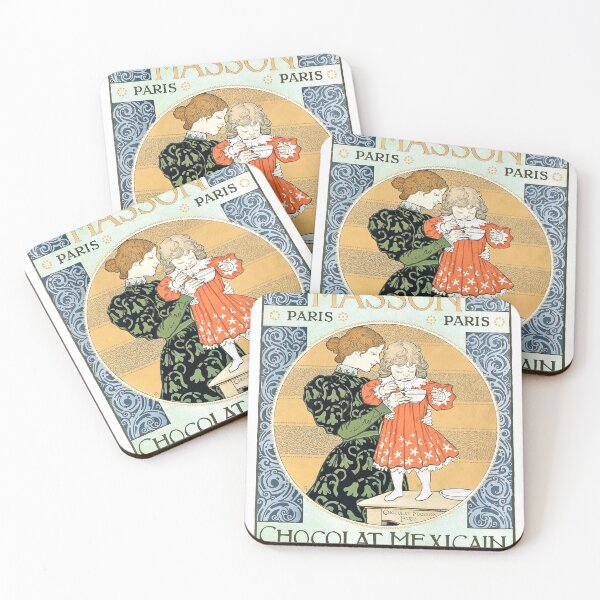 Item preview, Chocolat Mexicain by Eugène Grasset - Vintage Art Nouveau Poster designed and sold by ArtExpression.