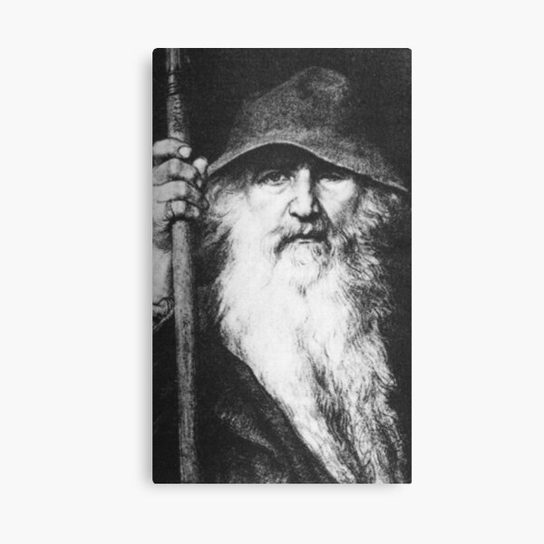 ODIN. In his guise as a wanderer, by Georg von Rosen 1886. Canvas Print