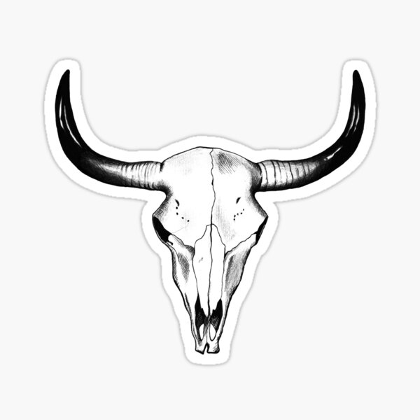 Bull Skull Tattoo Stickers for Sale | Redbubble Bull Skull Tattoo Stickers for Sale | Redbubble