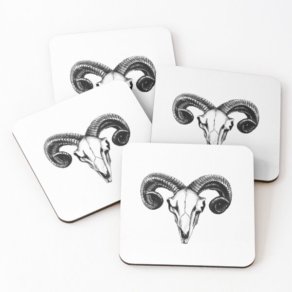 Item preview, BLACK RAM SKULL designed and sold by Jennifer Steele.
