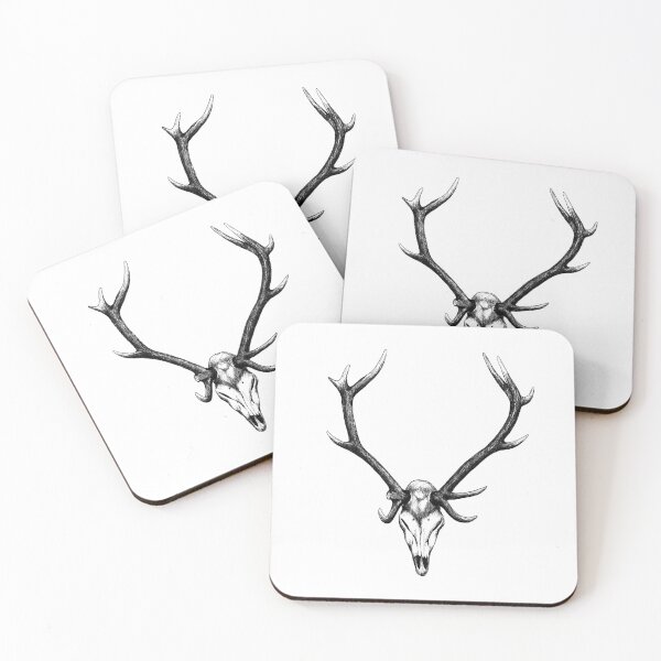 Item preview, STAG SKULL BLACK designed and sold by Jennifer Steele.