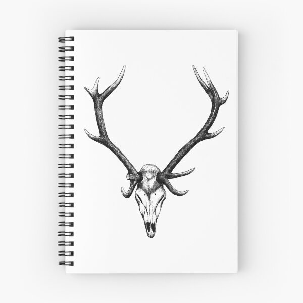 Item preview, STAG SKULL BLACK designed and sold by Jennifer Steele.