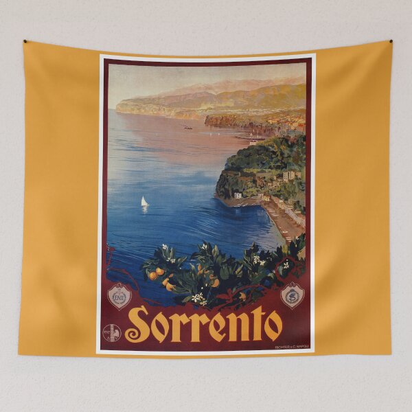 Item preview, Italy Sorrento Bay of Naples vintage Italian travel advert designed and sold by aapshop.