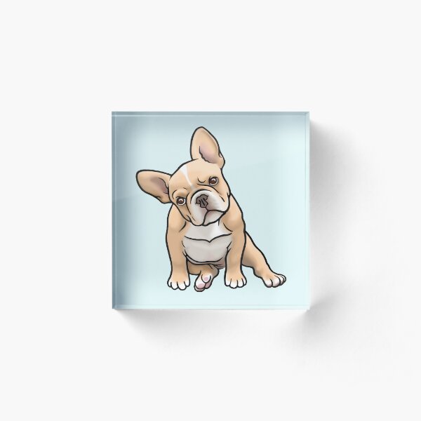 Frenchie Acrylic Block