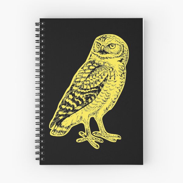 Item preview, Burrowing Owl Vintage Drawing Yellow Halo designed and sold by rewstudio.