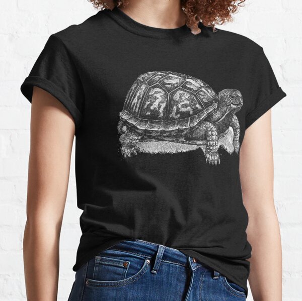 Tortuga de caja - Tortuga linda - Dibujo de tortuga - Camisa de tortuga - Camisa de tortuga de caja - Arte de tortuga Camiseta clásica
