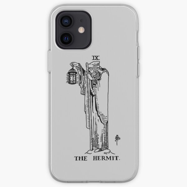 La carte de tarot ermite Coque souple iPhone
