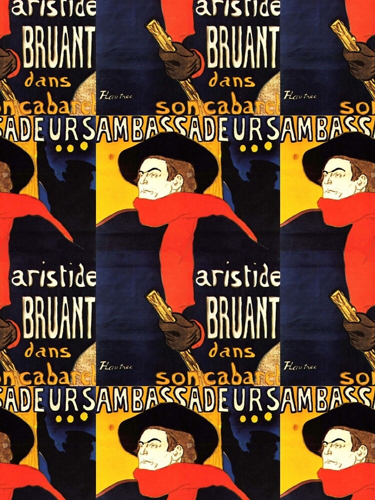 TOULOUSE LAUTREC. Ambassadeurs Aristide Bruant in his cabaret, POSTER. by TOMSREDBUBBLE