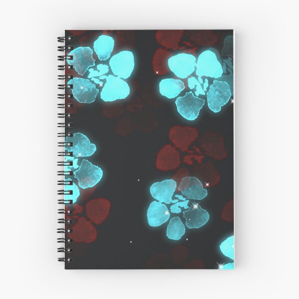 Item preview, Blue Luminescence andscarlet red flowers designed and sold by OhnoAngel.