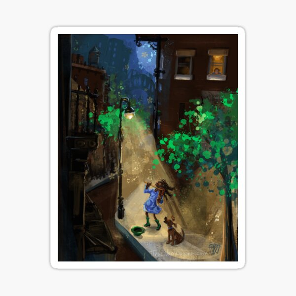 Violin Street Musician and Dog Sticker