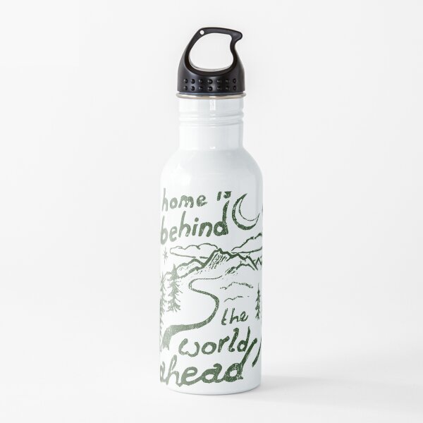Home is Behind Quote Water Bottle