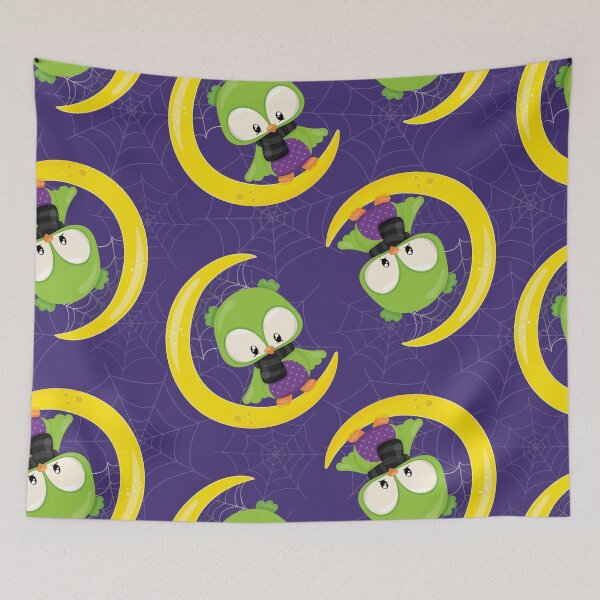 Item preview, Happy Halloween owl pattern designed and sold by wolfgangrainer.
