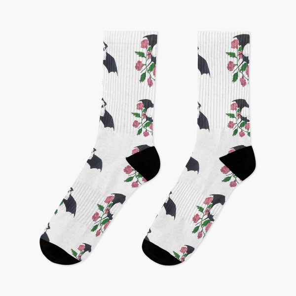 Artikelvorschau, Schädel, Fledermaus n Blumen entworfen und verkauft von BellsPainting.