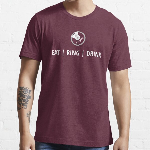 Bell Ringing - EAT | RING | DRINK - white text Essential T-Shirt