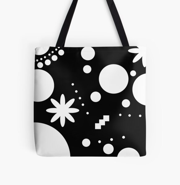 Mpattern Black/White All Over Print Tote Bag