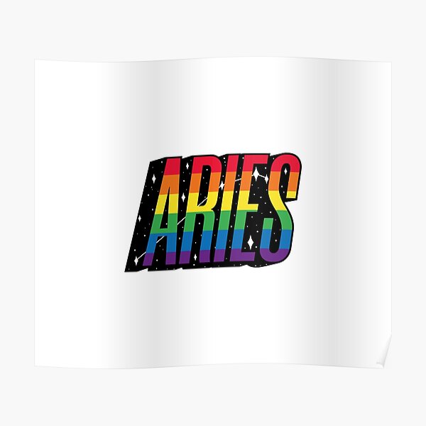 Aries Pride Lgbt Poster By Starsignprints Redbubble 