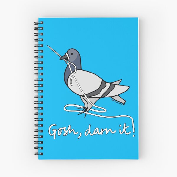 Item preview, 'Gosh, darn it!' - Needle and Fred the Pigeon  designed and sold by Loadofolbobbins.