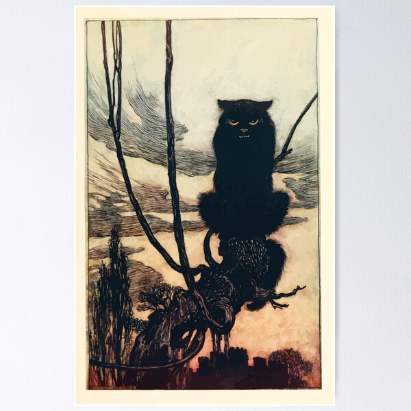 Item preview, Hansel & Grethel & Other Tales by Grimm Wilelm and Jacob art by Arthur Rackham 0041 By Day She Made Herself Into a Cat designed and sold by wetdryvac.