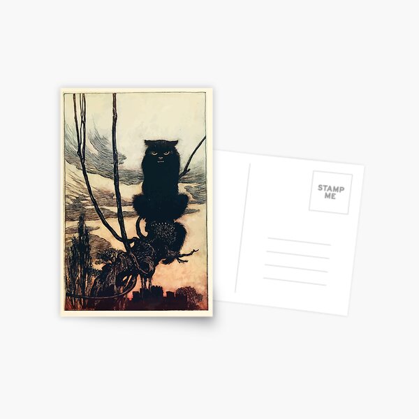Item preview, Hansel & Grethel & Other Tales by Grimm Wilelm and Jacob art by Arthur Rackham 0041 By Day She Made Herself Into a Cat designed and sold by wetdryvac.