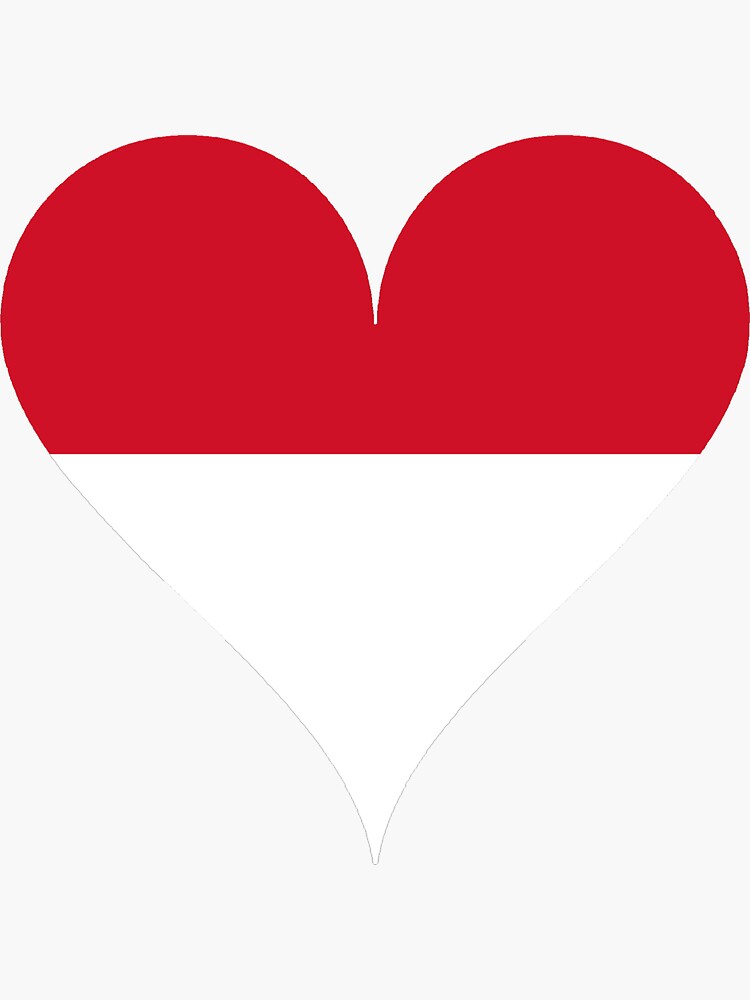 Monaco Flag Heart Sticker For Sale By Brandonv111 Redbubble