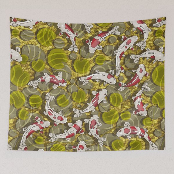Item preview, Koi carps in a Japanese pond designed and sold by Nina Vetrova.