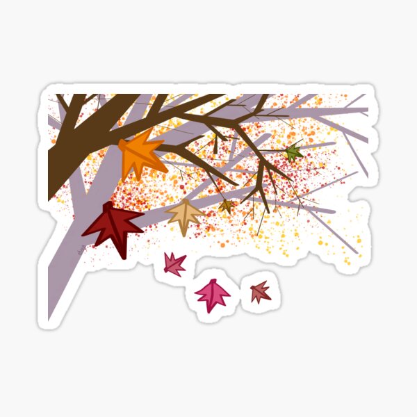 Falling leaves and autumn colors Sticker