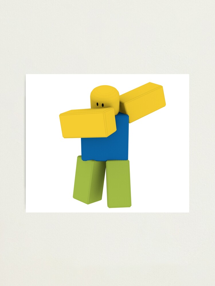 Roblox Dabbing Noob Oof Shirt Photographic Print - noob goes to the store game review roblox