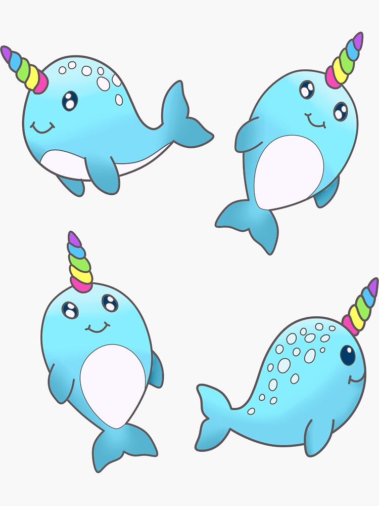 "Narwhal Unicorn" Sticker for Sale by Rusembell Redbubble