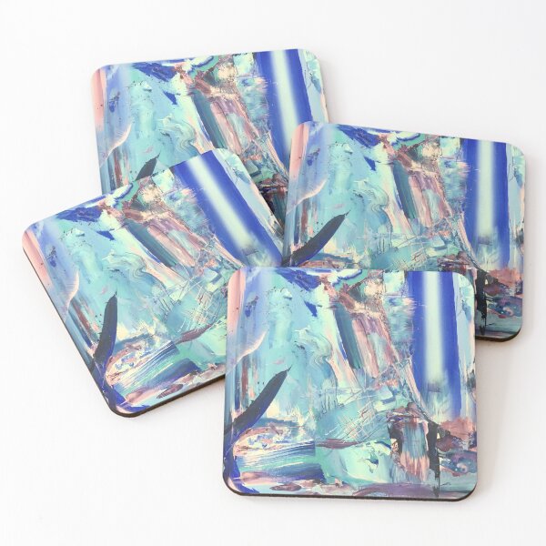 Item preview, "In Blue" - Maximalist Abstract Blue & Purple Painting designed and sold by Caroline Conlon.