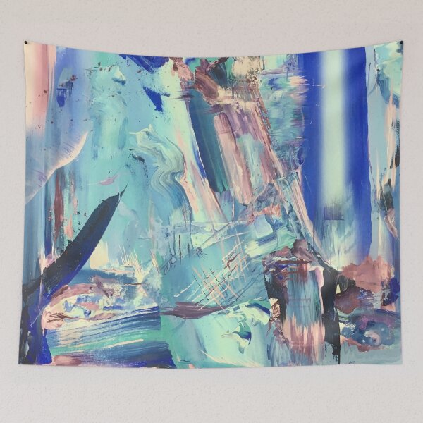 Item preview, "In Blue" - Maximalist Abstract Blue & Purple Painting designed and sold by Caroline Conlon.