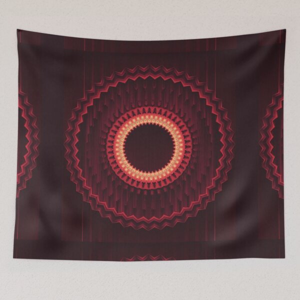 Item preview, FLAME - Abstract Geometric Pixel Sort Glitch Pattern designed and sold by Liam Warr.