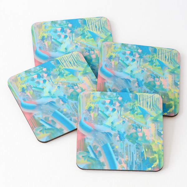 Item preview, "Spoiled Lillies"- Maximalist Brightly-Colored Abstract Painting designed and sold by Caroline Conlon.