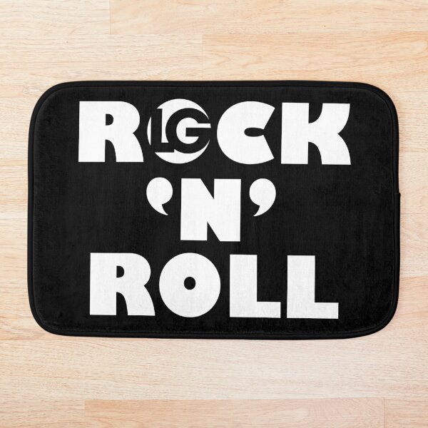 LG - The Modern Man - ROCK 'N' ROLL (WHT) Bath Mat