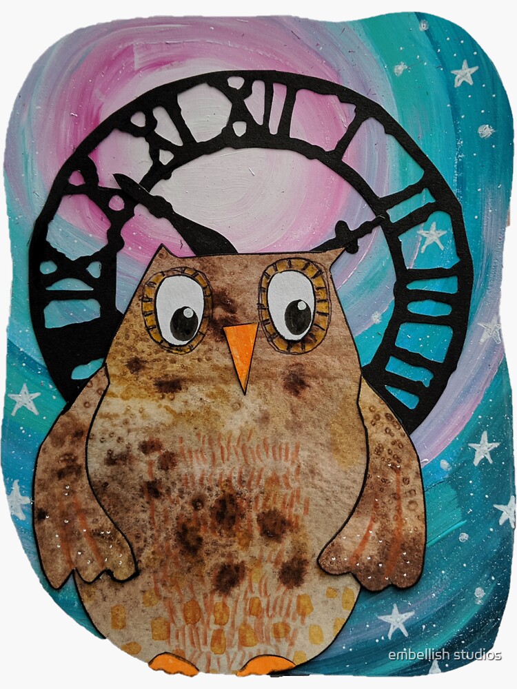 Thumbnail 3 of 3, Sticker, Owl Wisdom designed and sold by tammymurdock.