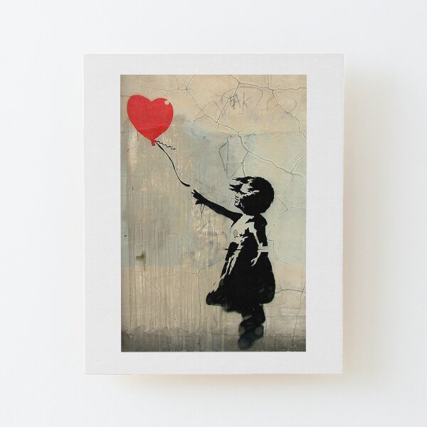 Vintage Antique Repro Valentines Girl Umbrella Heart Print on Canvas Board 5x7/"