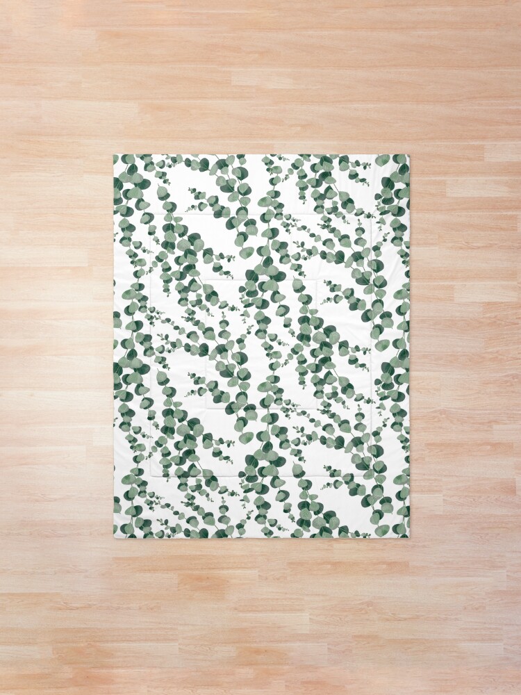 Alternate view of Eucalyptus leaves in white Comforter