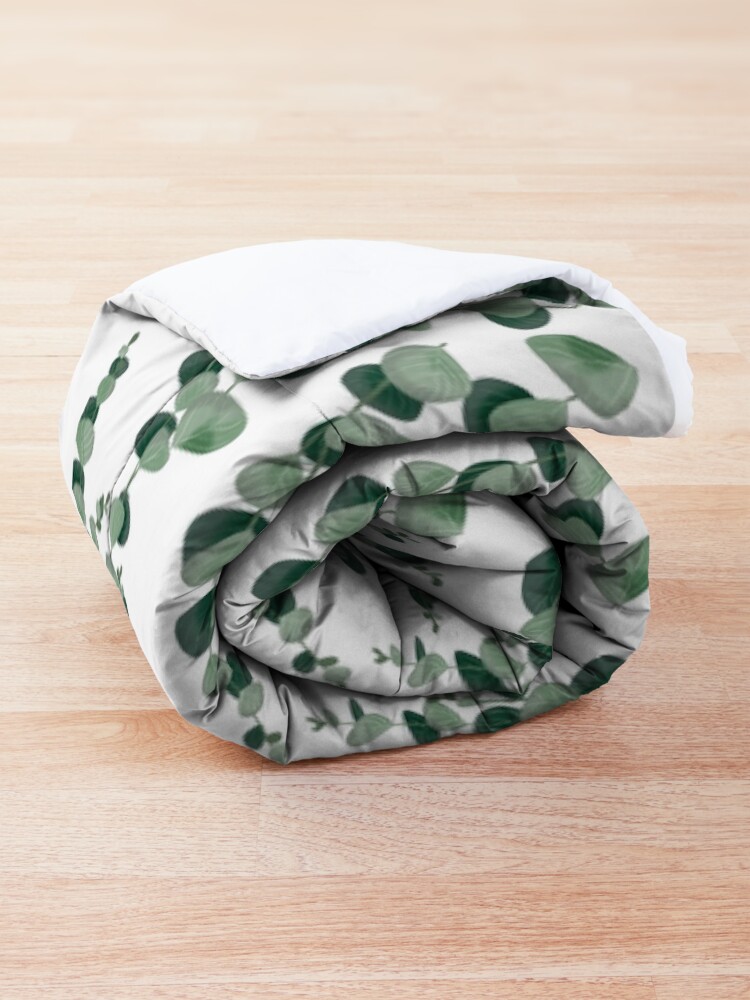 Alternate view of Eucalyptus leaves in white Comforter